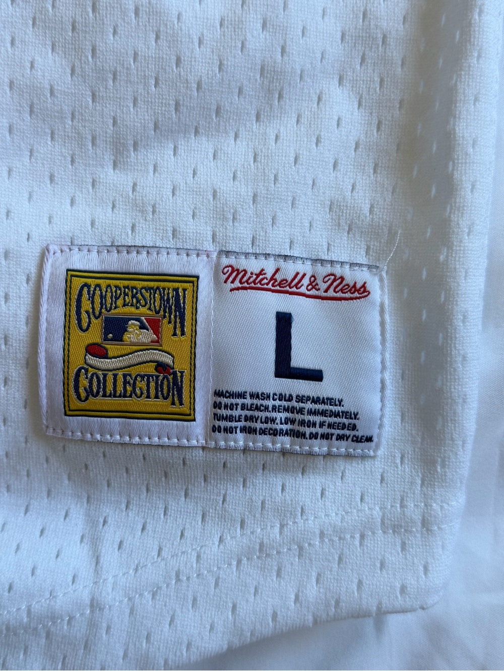 Los Angeles Dodgers Mitchell & Ness White/Black Mesh V-Neck Jersey - Picture 8 of 10